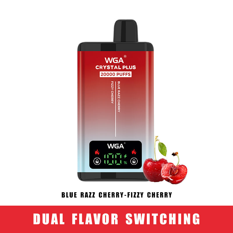 WGA vape BLUE RAZZ CHERRY/FIZZY CHERRY Pro Max Extra 20000 Puffs Disposable Vape