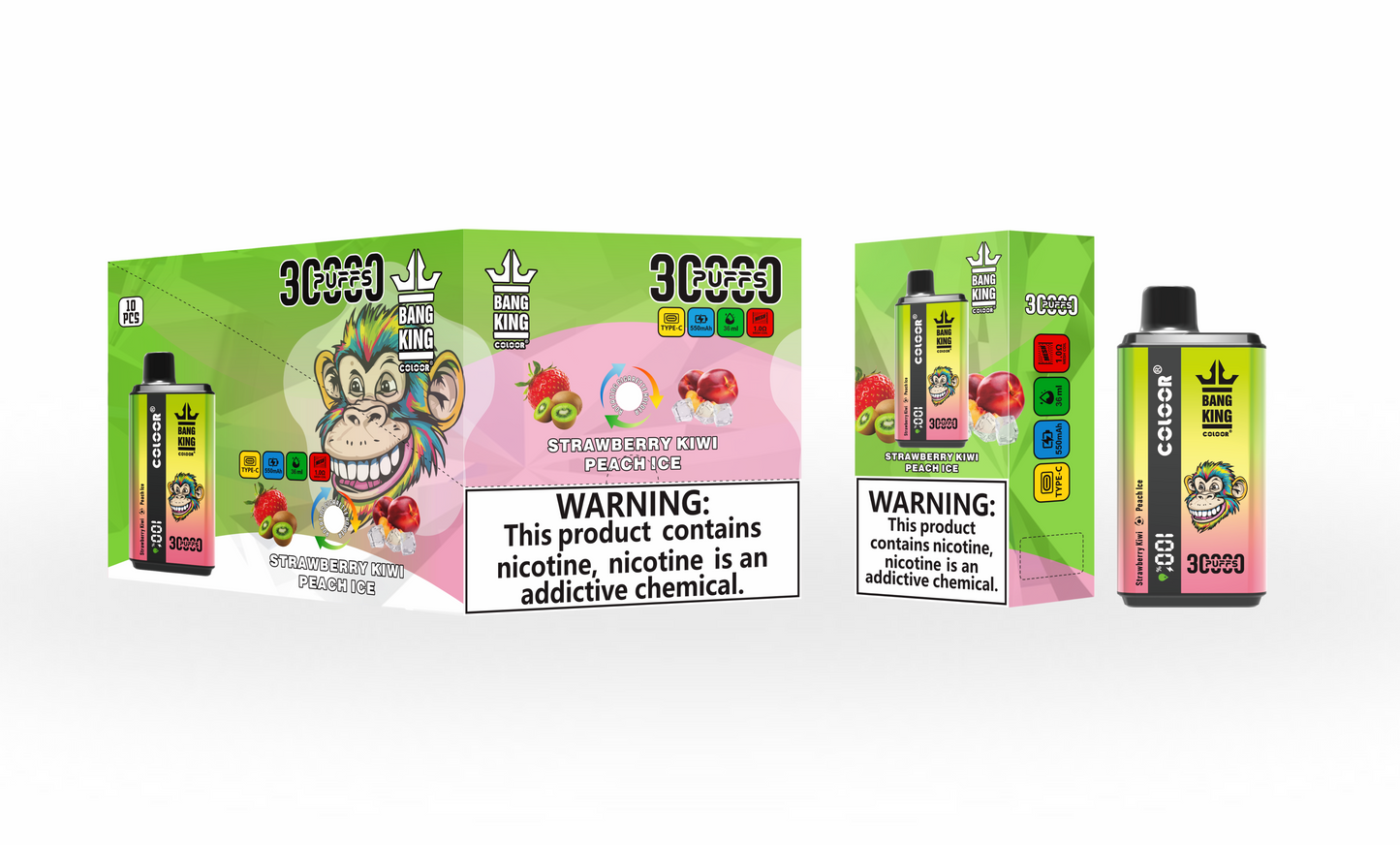 Bang Kingdoms Rex 30000 Puffs Disposable Vape | 0%-5% Nicotine - 36ml E-Liquid. 650mAh Battery