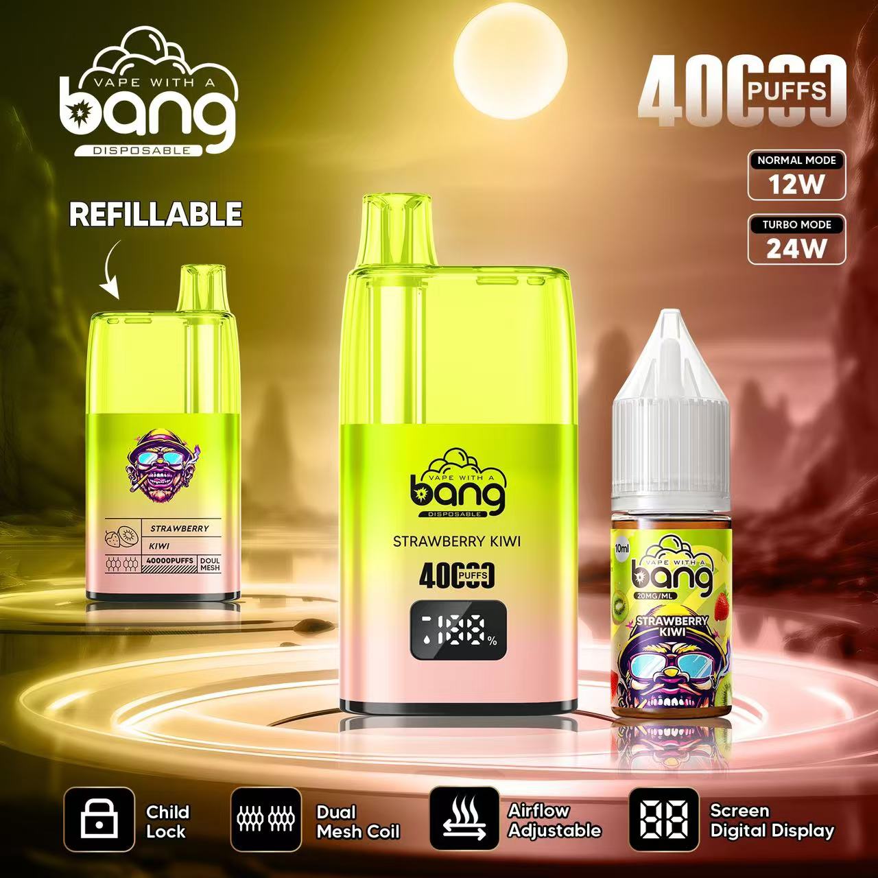 Bang 40000 Puffs Disposable Vape - 10ml E-Liquid. 650mAh Battery 12 Flavors