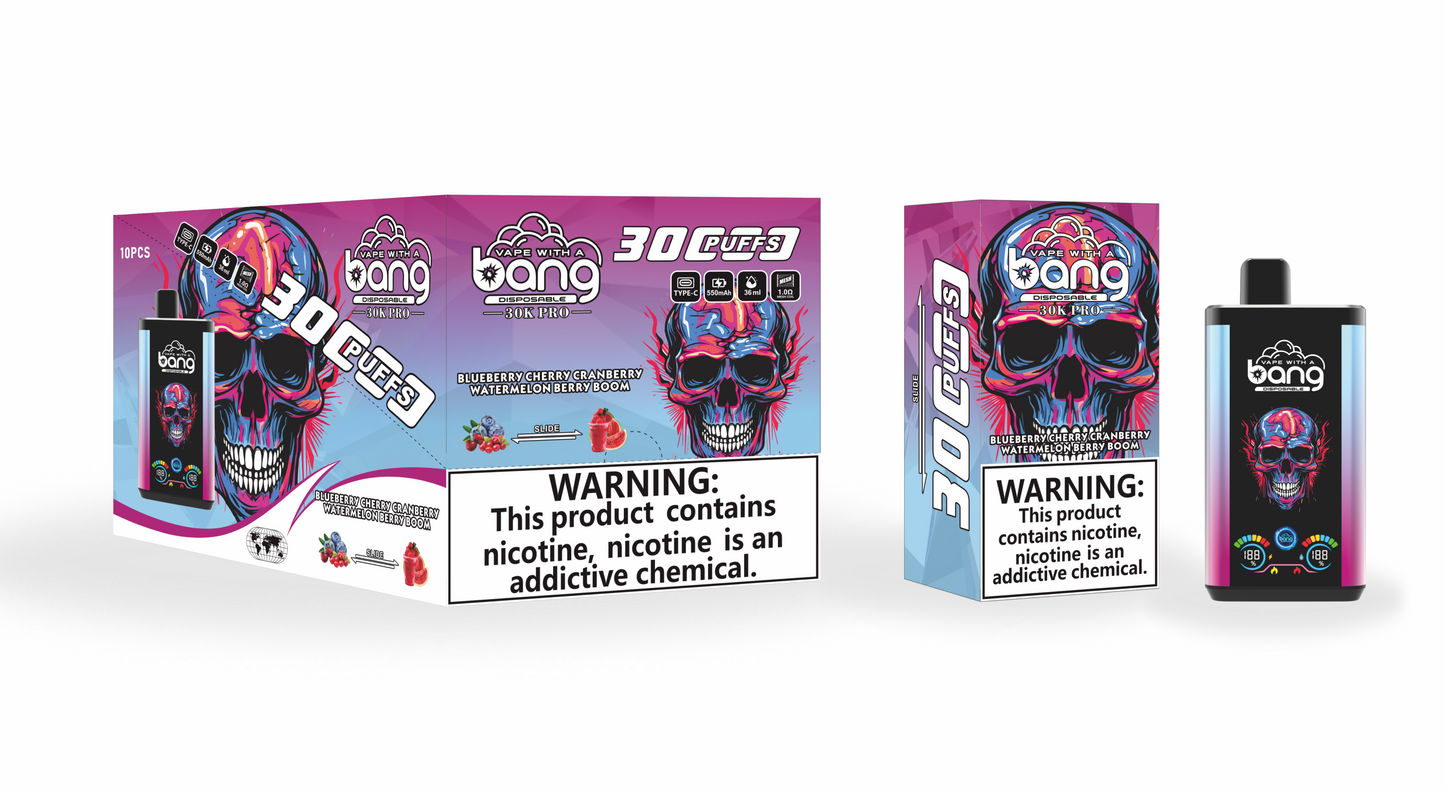 Bang 30000 PRO 30k puffs Disposable Vape 850mah 16 Flavors
