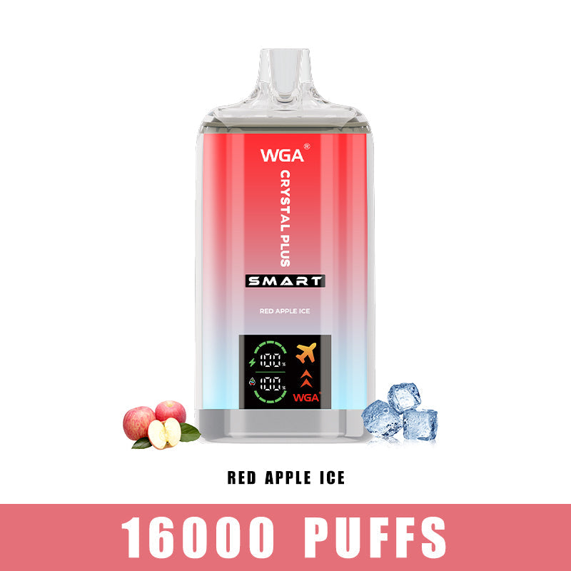 WGA Vape Red Apple Ice Crystal Pro Max Extra 16000 Puff Disposable Vape