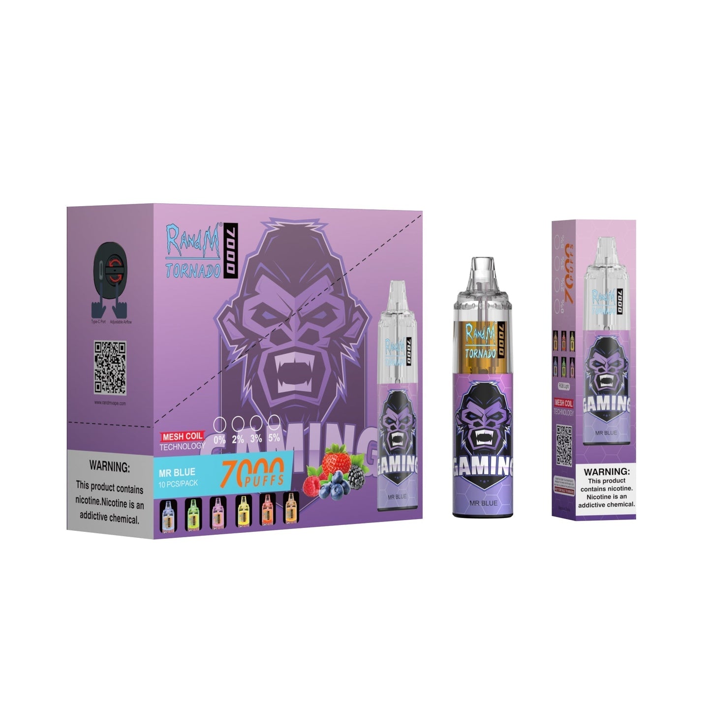 RAndM Tornado 7000 Puffs Disposable Vape Pack Of 10