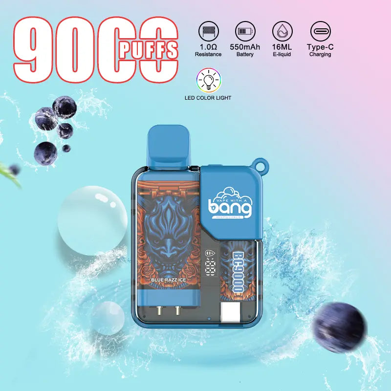 BANG Pyne 9000 Puffs Disposable Vape Wholesale-16ml E-liquid. Multiple Nicotine 12 Flavors