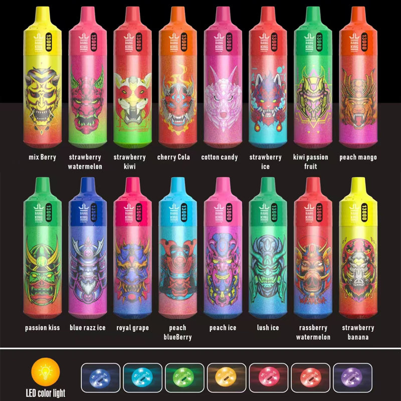 BANG KING 13000 Puffs Disposable Vape Wholesale-650mAh Battery. 23ml E-liquid. Multiple Nicotine 16 Flavors