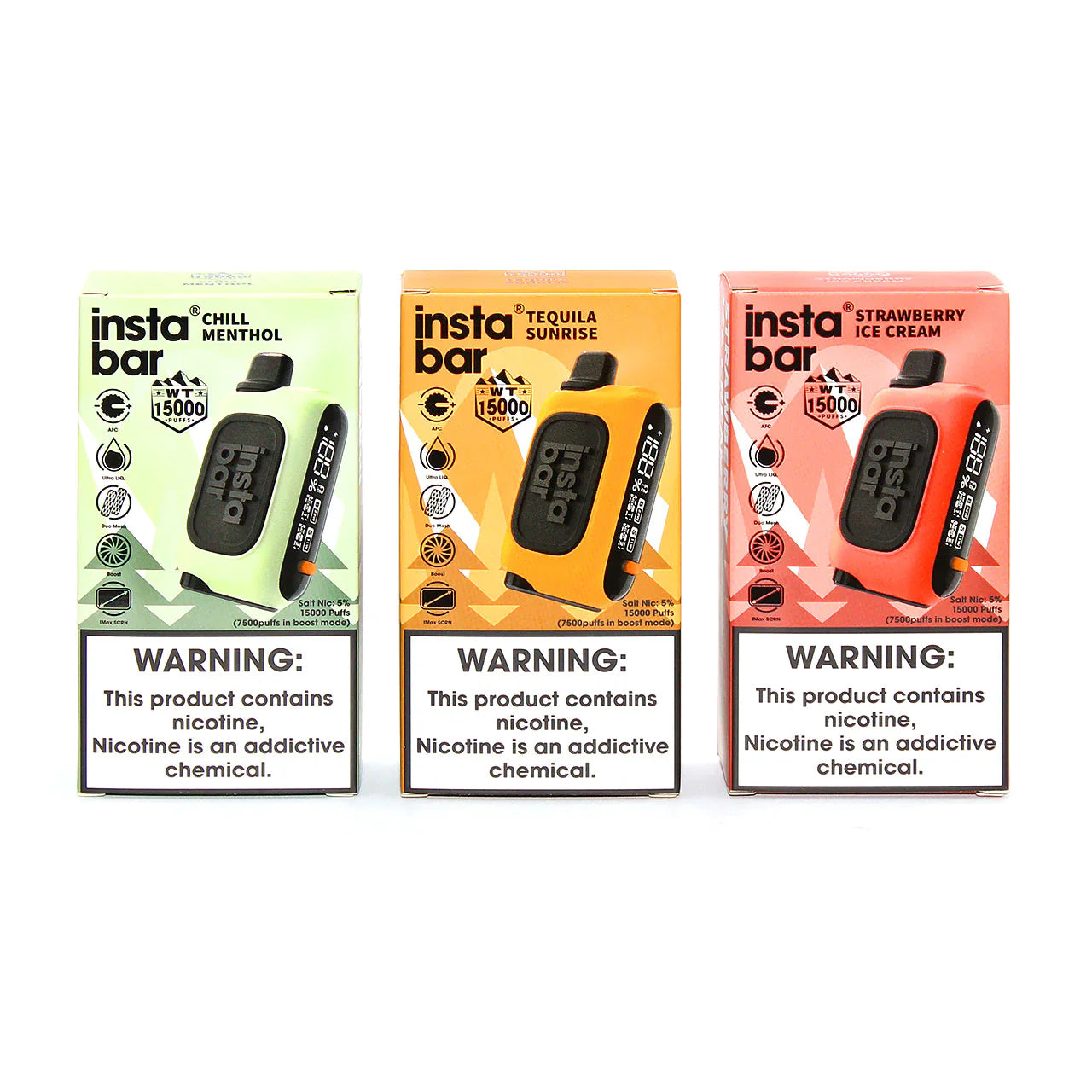 3X Value Pack InstaBar WT15000 Disposable Vape