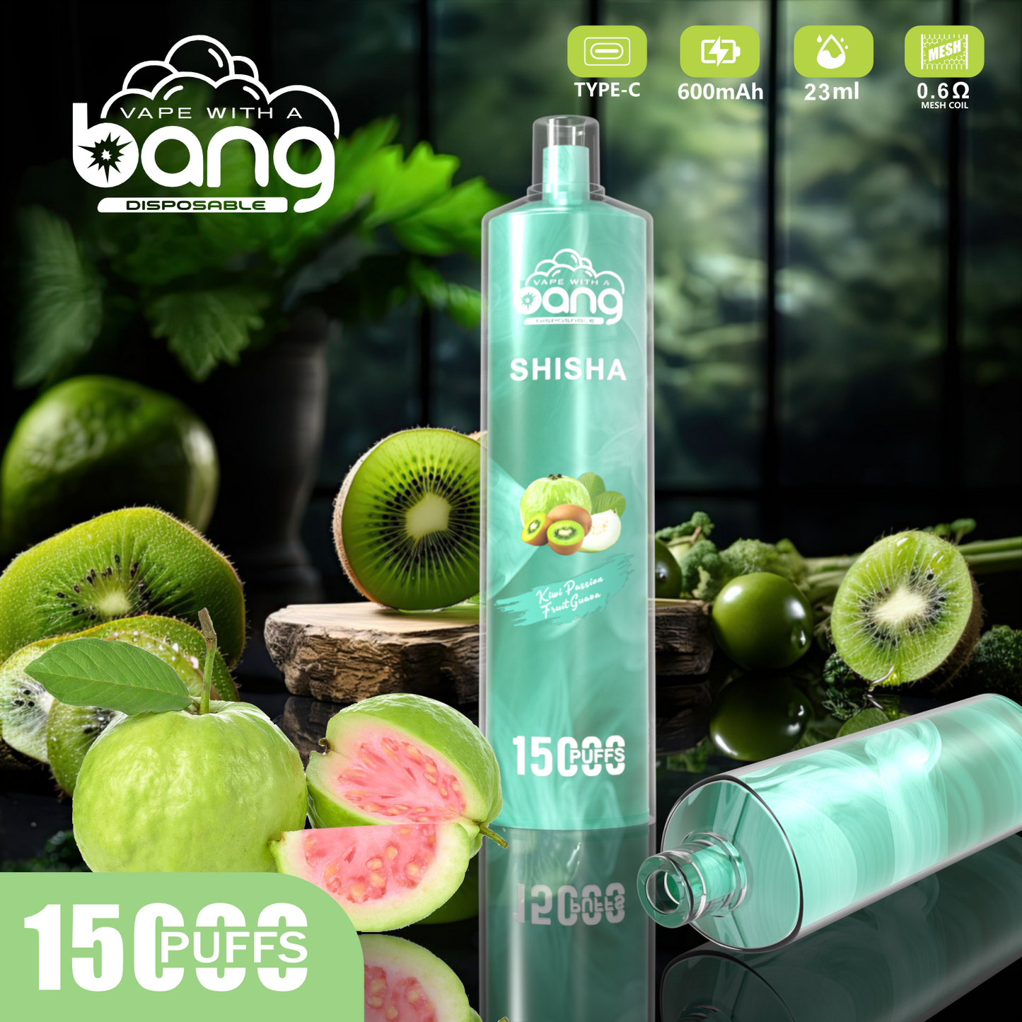 Bang King 15000 Puffs Vape 15K Disposable Vape Pen E Cigarette Prefilled 30ml 850mAh 18 Flavors