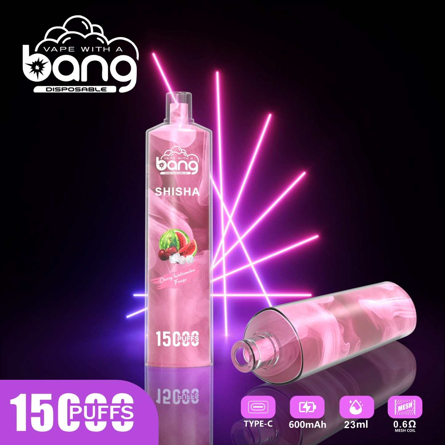 Bang King 15000 Puffs Vape 15K Disposable Vape Pen E Cigarette Prefilled 30ml 850mAh 18 Flavors