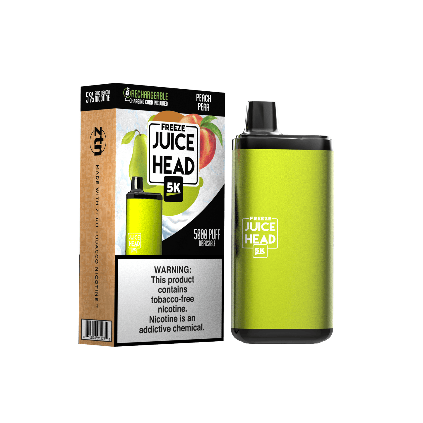 Juice Head Einweg-Eis am Stiel – Pfirsich-Birnen-Geschmack