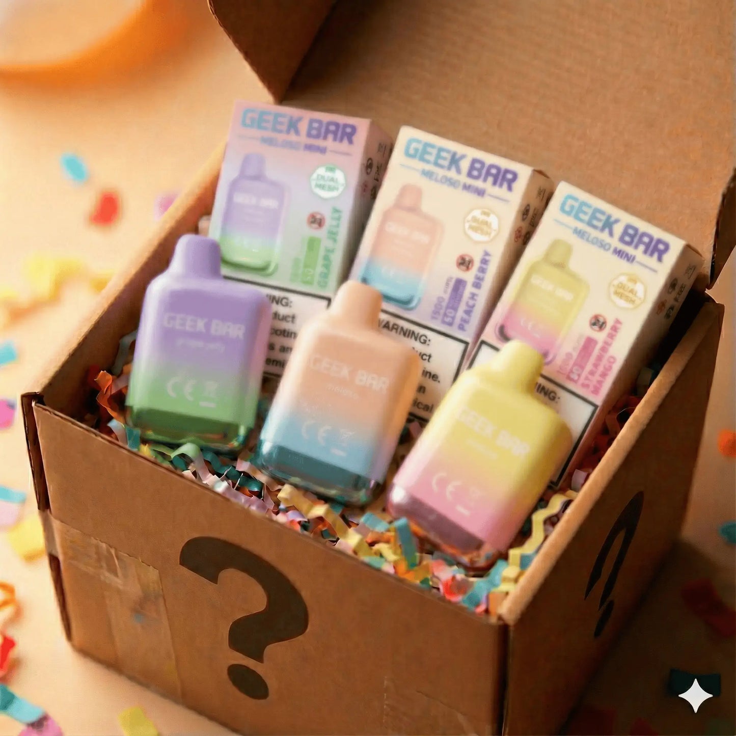 5 Pack Geek Bar Meloso Mini 1500 Disposable Mystery Box