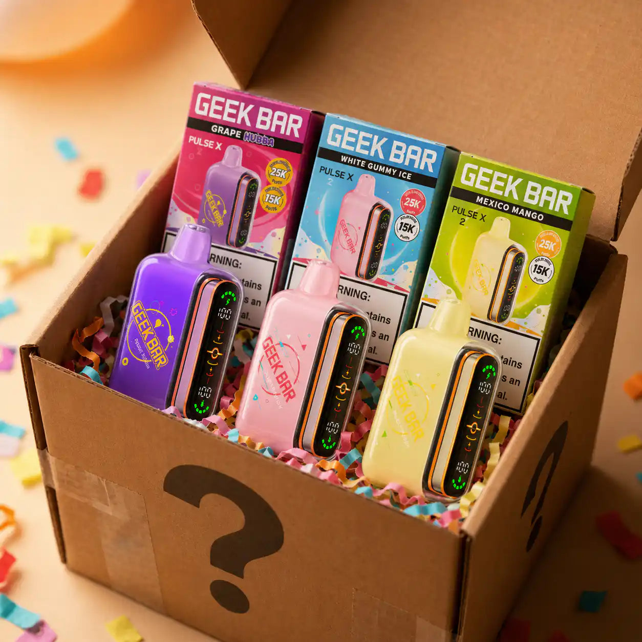 5 Pack Geek Bar Pulse 2 25k Disposable Mystery Box
