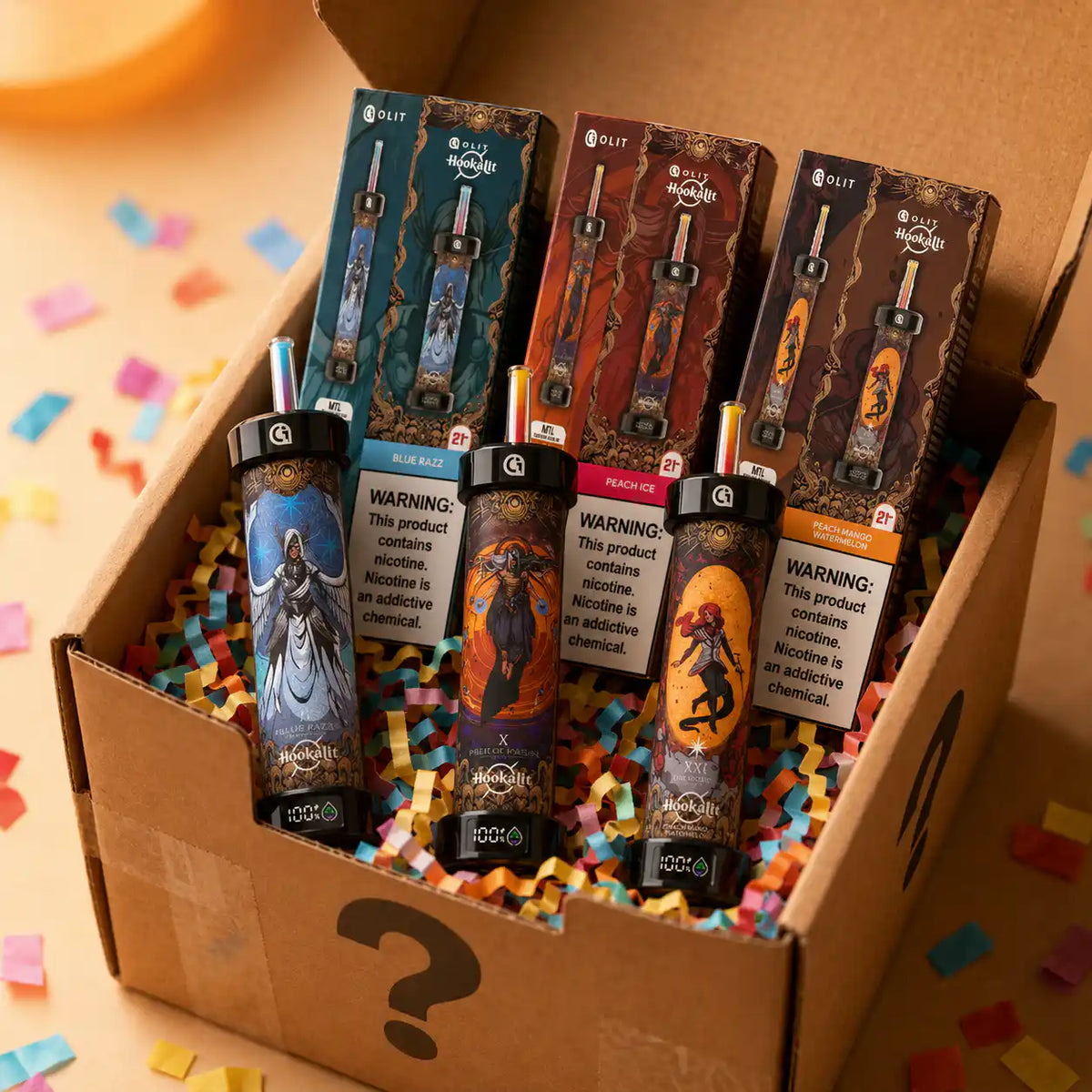 5 Pack Olit Hookalit 40k Disposable E-Hookah Mystery Box