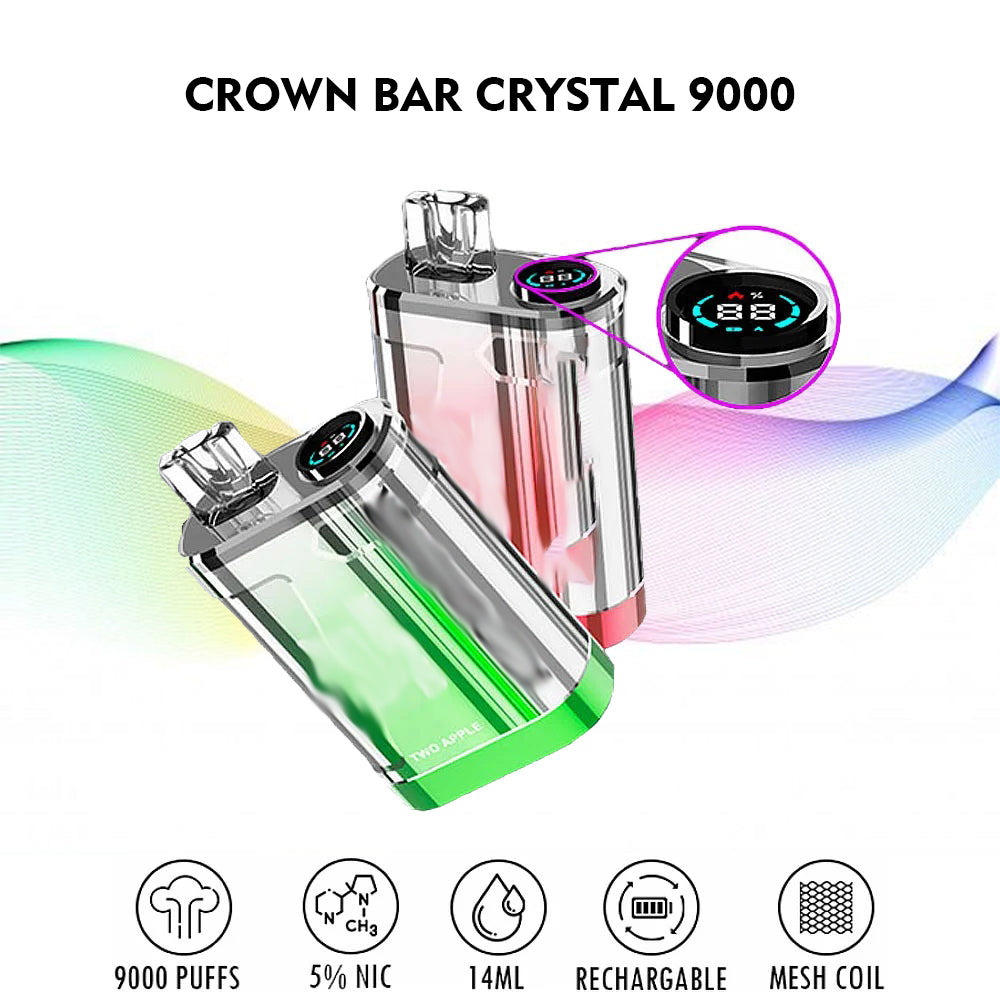 AI Fakher Crown Bar Crystal 9000 Puffs Disposable Vape Wholesale