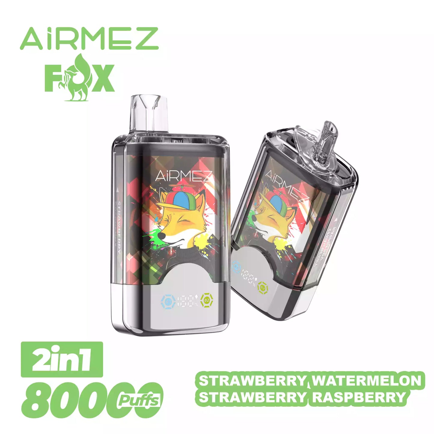 AIRMEZ FOX 80000 Puffs 2-IN-1 Taste Disposable Vapes Wholesale