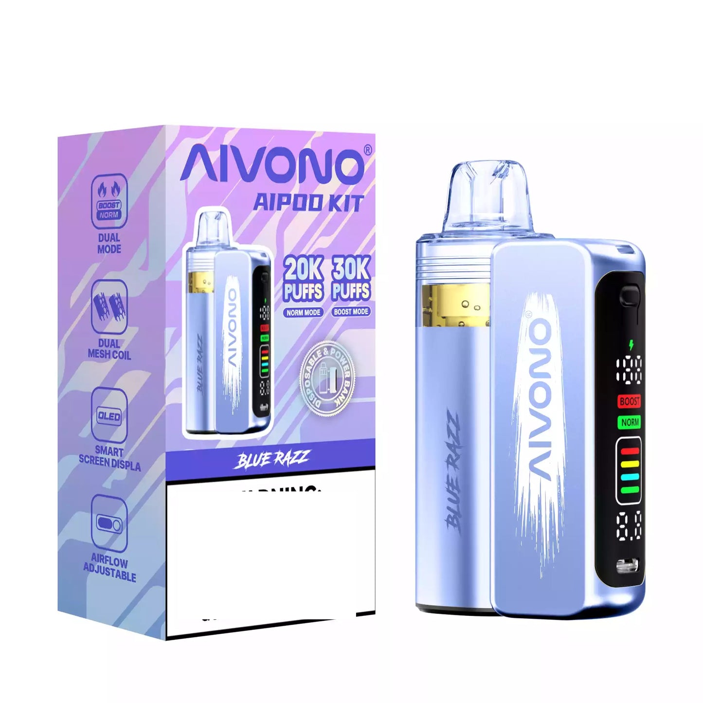 AIVONO AIM AIPOD KIT 30K Disposable Vape 30000 Puffs Wholesale Smart Screen Display
