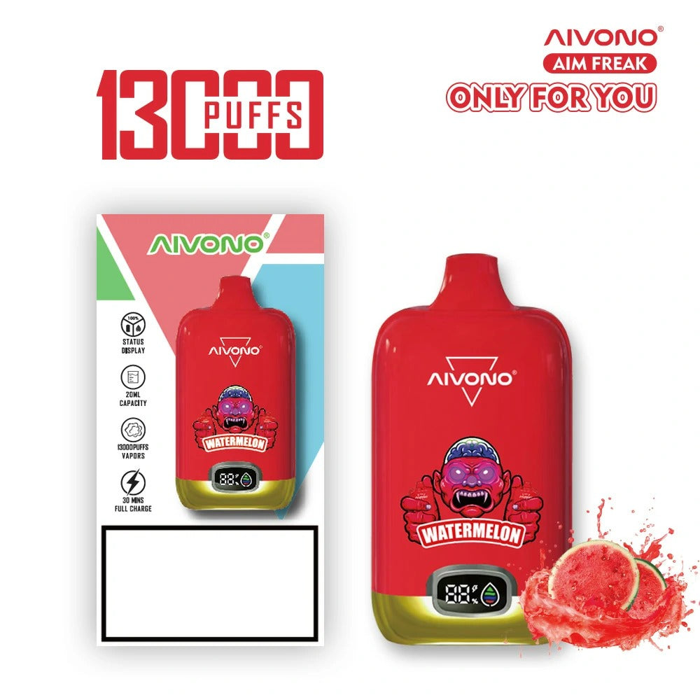 AIVONO AIM FREAK 13000 Puffs Digital Screen Bulk Buy Rechargeable Disposable Vapes Wholesale