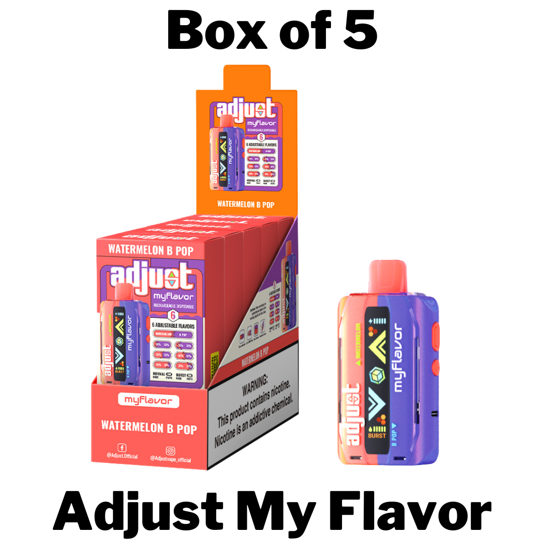 Adjust MyFlavor 40,000 Puff Disposable Vape Box of 5