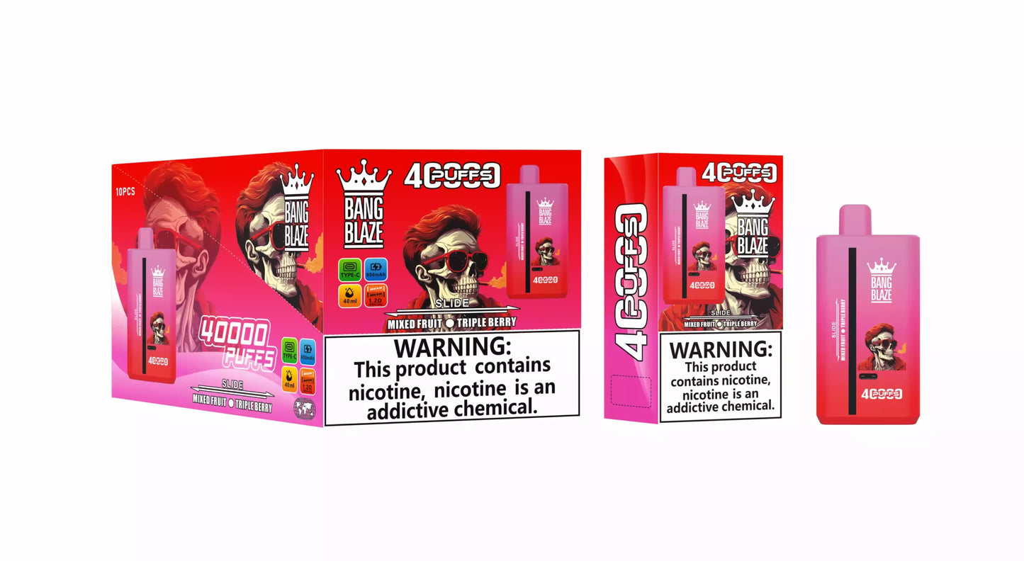 BANG BLAZE 40000 Puffs DSK041 Dual Tastes Bulk Buy Rechargeable Disposable Vapes Wholesale