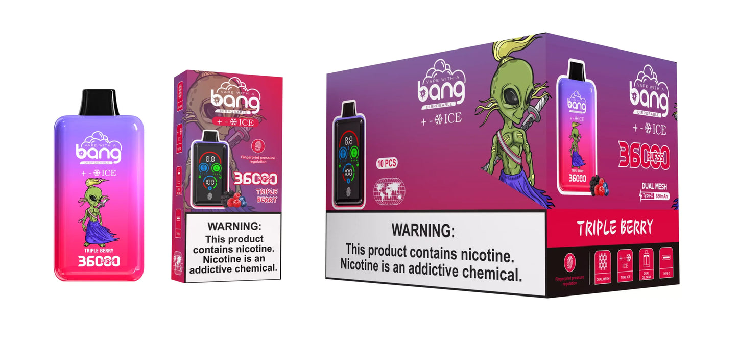 BANG DSK026 36000 Puffs Ice Blended Bulk Buy Rechargeable Disposable Vapes Wholesale