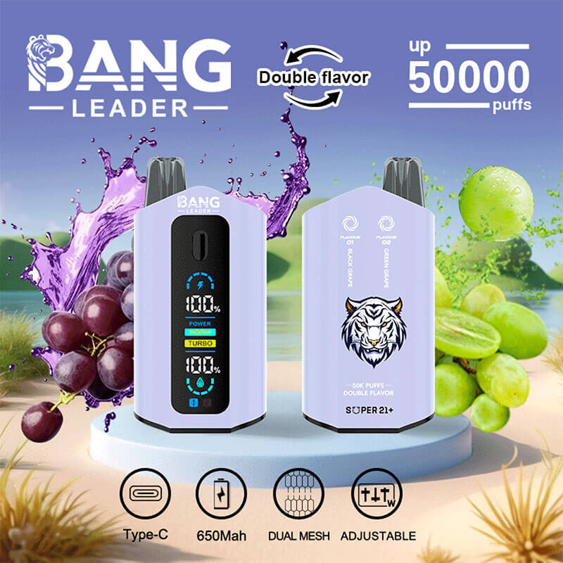 Bang Leader 50000 Disposable Vape - 50K Puffs, 36ml E-Liquid Nicotine 36mL 650mAh 12 Flavors