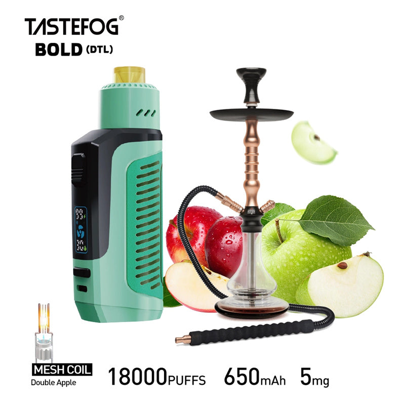 2024 NEW Dtl Disposable Vape Vaporizer 18000 Puffs Tastefog Bold with Big Cloud Adjustable Wattage