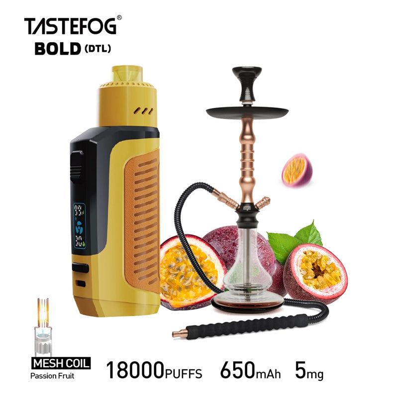 2024 NEW Dtl Disposable Vape Vaporizer 18000 Puffs Tastefog Bold with Big Cloud Adjustable Wattage
