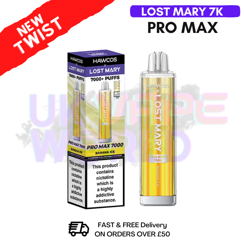 Banana ICE Lost Mary 7K 7000 Puff Pro Max Riegel