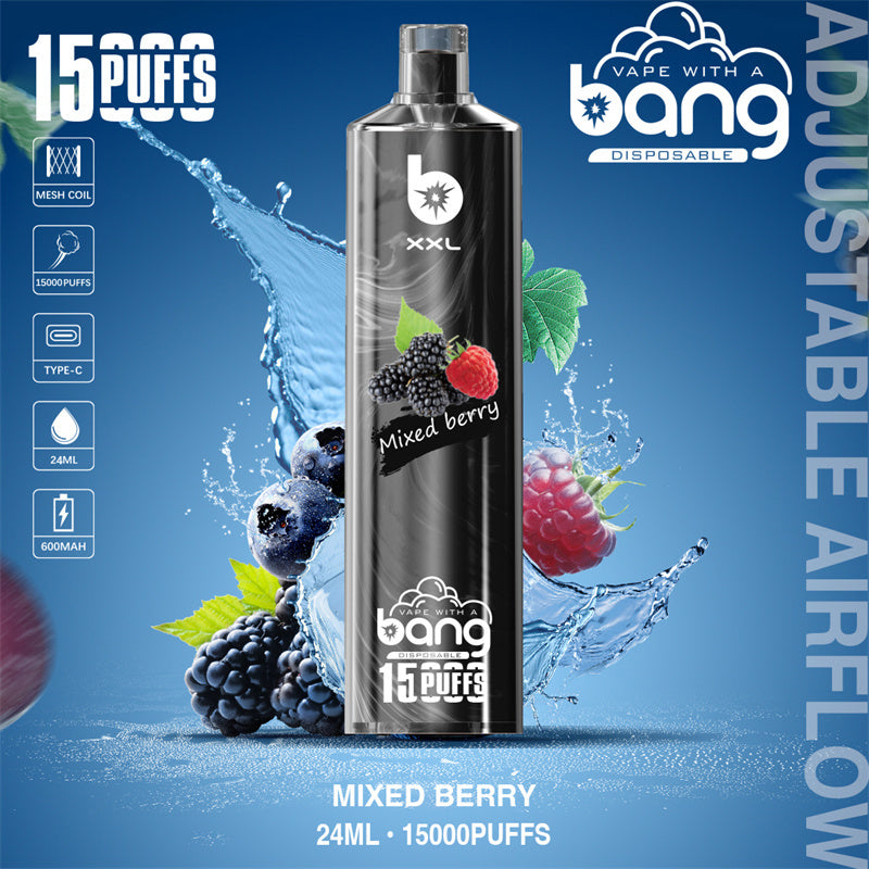 Bang SHISHA 15000 Puffs Disposable Vape – 600mAh Battery. 23ml Capacity. 20 Flavors