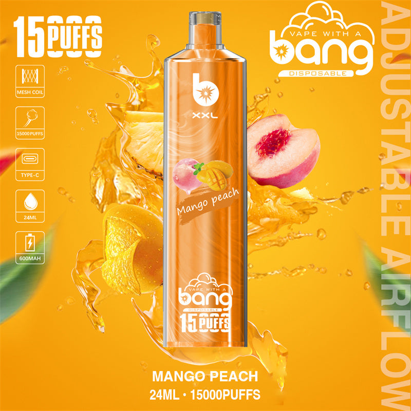 Bang SHISHA 15000 Disposable Vape 0.6 Ω 600 mAh 15 mL Rechargeable Type-c 20 Flavors