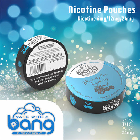 Factory sales Bang VAPING MUSTER POUCHES Nicotine 6mg/12mg/18mg