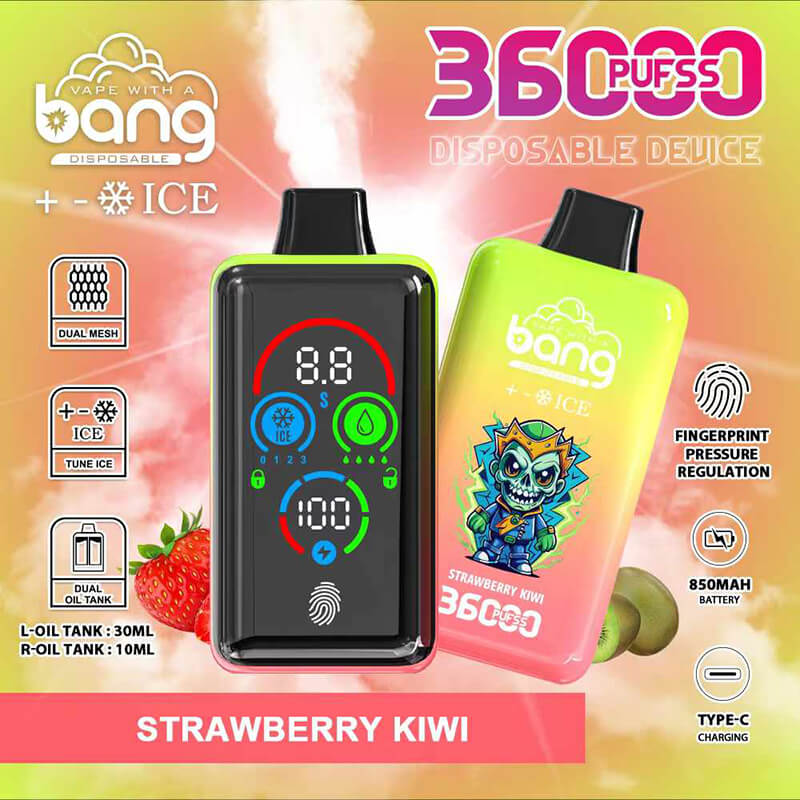 Bang ICE 36000 Puffs Disposable Vape(0% to 5% Nicotine) - 36ml E-Liquid, 850mAh Battery