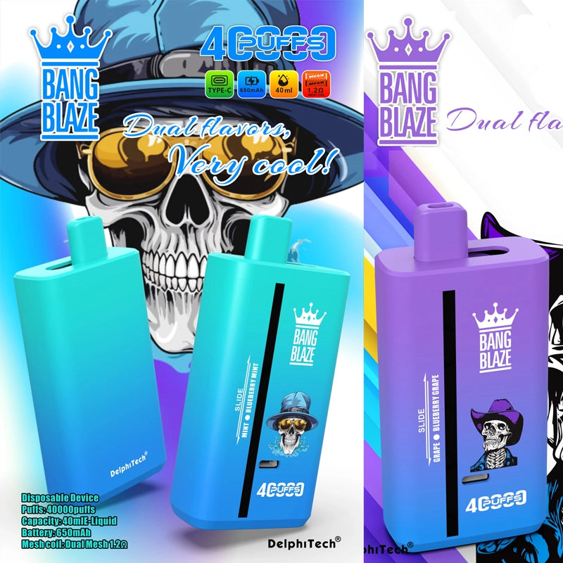 Bang Blaze 40000 Dual Flavors Disposable Vape - 40ml E-Liquid, 650mAh Battery 12 Flavors