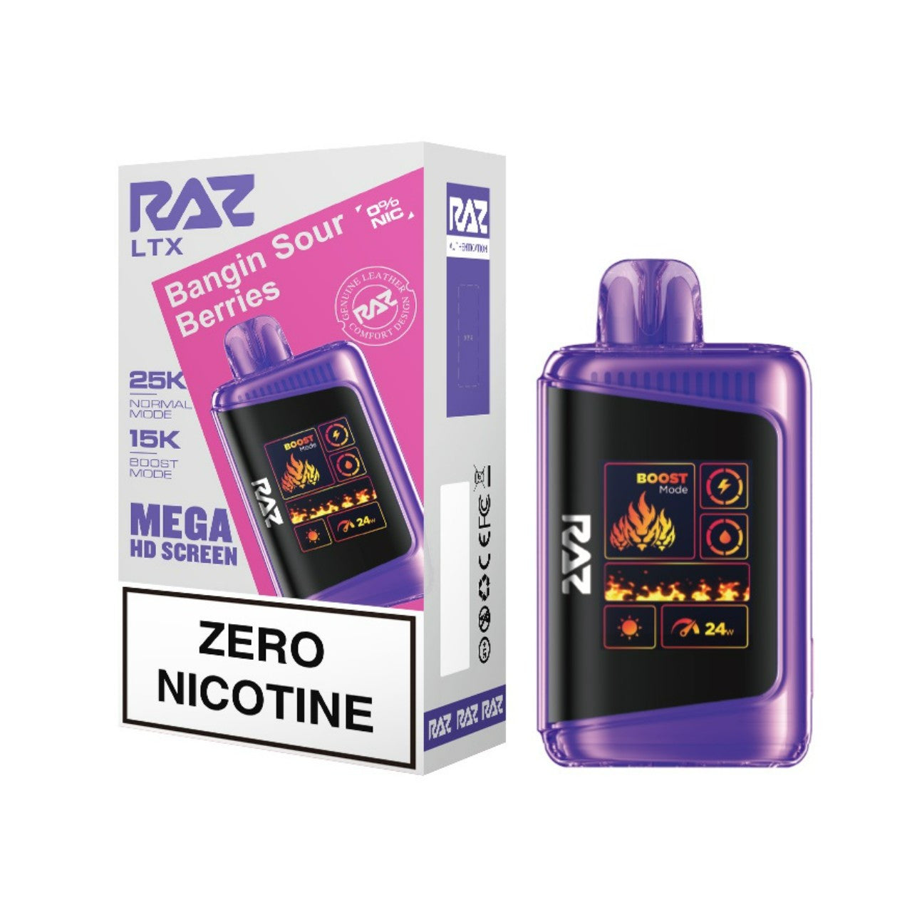 Bangin Sour Berries (Zero Nicotine) Raz LTX 25K
