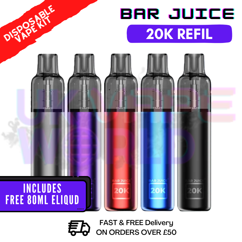 Bar Juice 20.000 Puff 20K Refillable Disposable Kit | FREE 80ML Eliquid