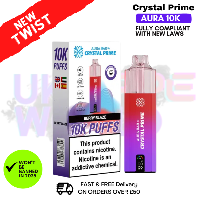 Berry Blaze Crystal Prime 10K Puff Pod Kit