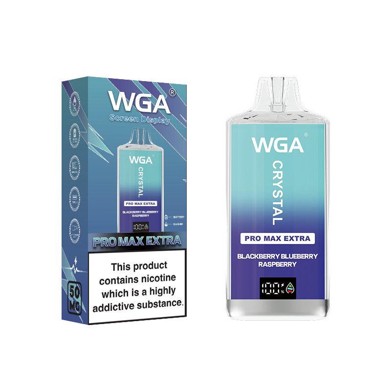 wga Disposable Vape Crystal Blackberry-Blueberry-Raspberry 15000 Puffs