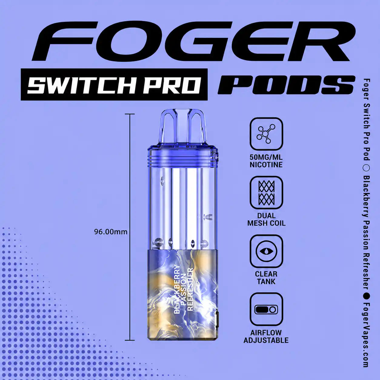 Blackberry Passion Refresher - Foger Switch Pro 30K Disposable Pod