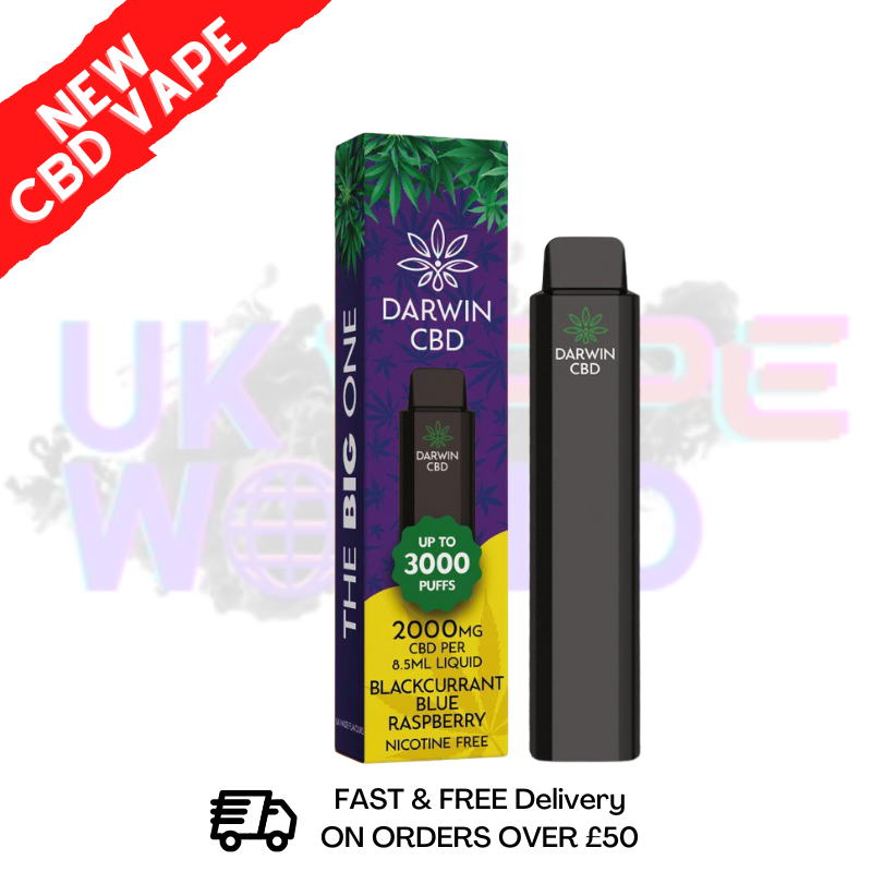 Blackcurrant Blue Raspberry Dawin CBD Disposable Vape 3000 Puffs | 2000MG
