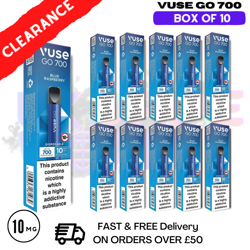 Blue Raspberry (10MG) - VUSE GO 700Puff Box of 10