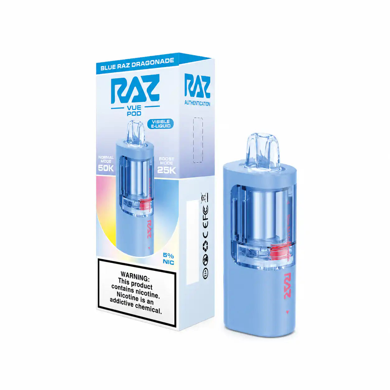 Blue Raz Dragonade - RAZ Vue 50K Disposable Pod