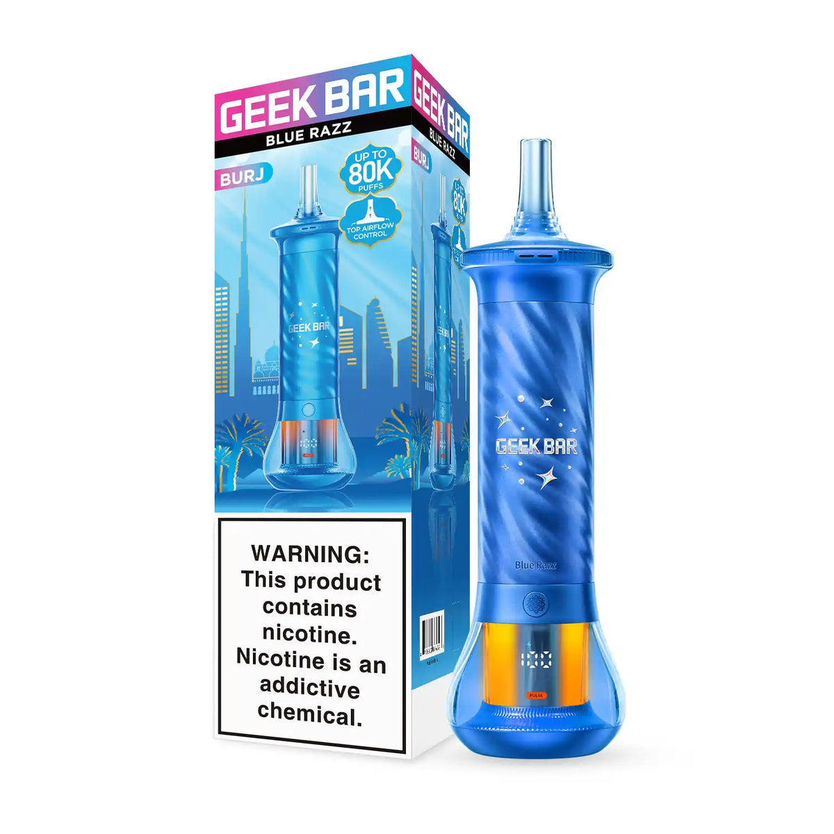 Blue Razz - Geek Bar Burj 80k Disposable E-Hookah