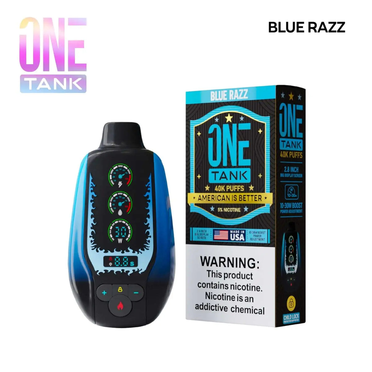 Blue Razz - One Tank 40k Disposable Vape