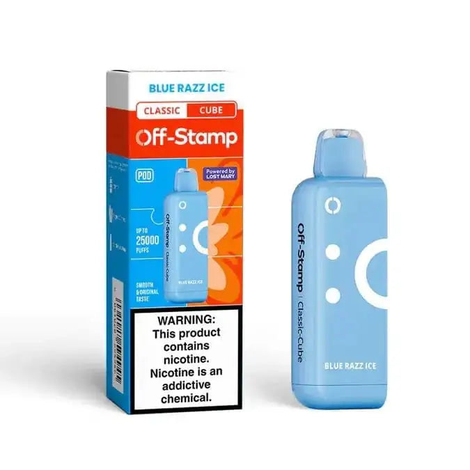Blue Razz Ice - Off-Stamp Classic Cube 25K Disposable Pod