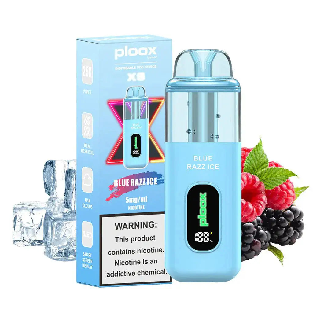 Blue Razz Ice - Ploox XS 25k Disposable E-Hookah