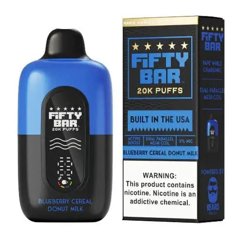 Blueberry Cereal Donut Milk - Fifty Bar 20K Disposable Vape