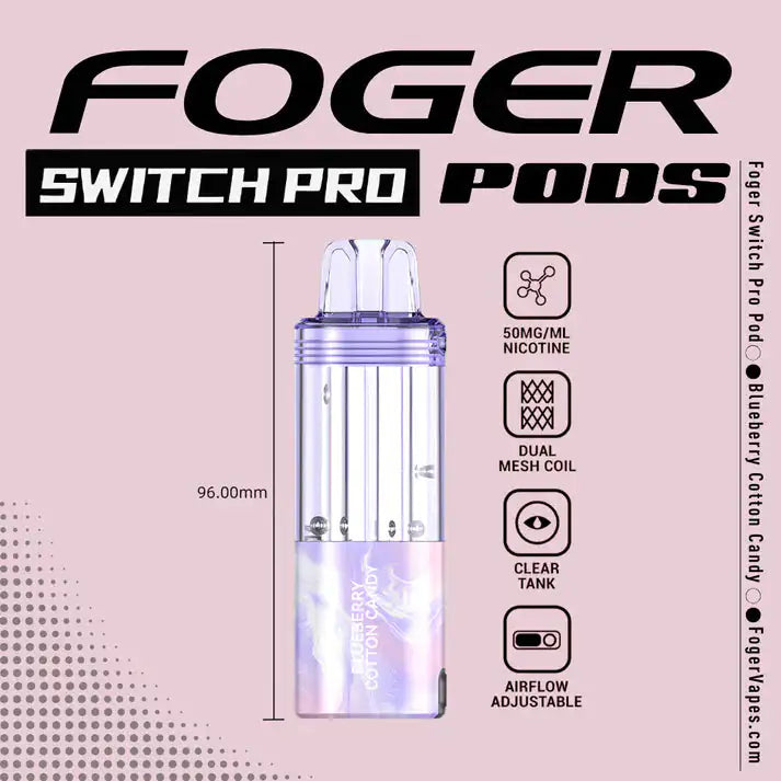 Blueberry Cotton Candy - Foger Switch Pro 30K Disposable Pod