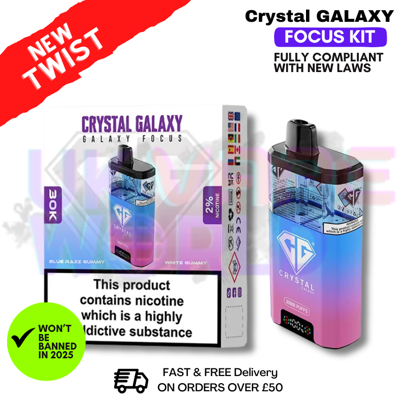 Blue Razz Gummy Crystal Galaxy 30K Puff Kit
