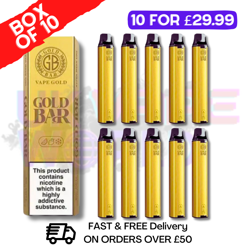 Bora Bora - Gold Bar 600Puff Box of 10