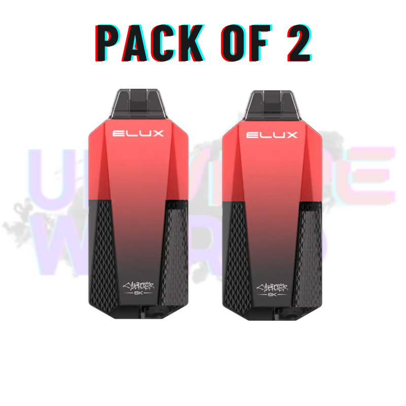 Strawberry Raspberry Cherry Elux CyberOver 6000 Puff 6K Kit