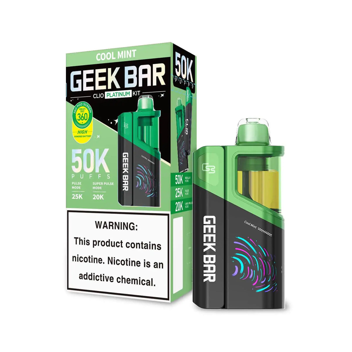 Cool Mint - Geek Bar Clio Platinum 50k Disposable Vape Kit