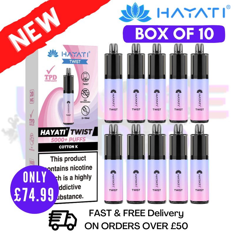 Cotton Candy Hayati Twist 5000 Puff 5K Box Of 10